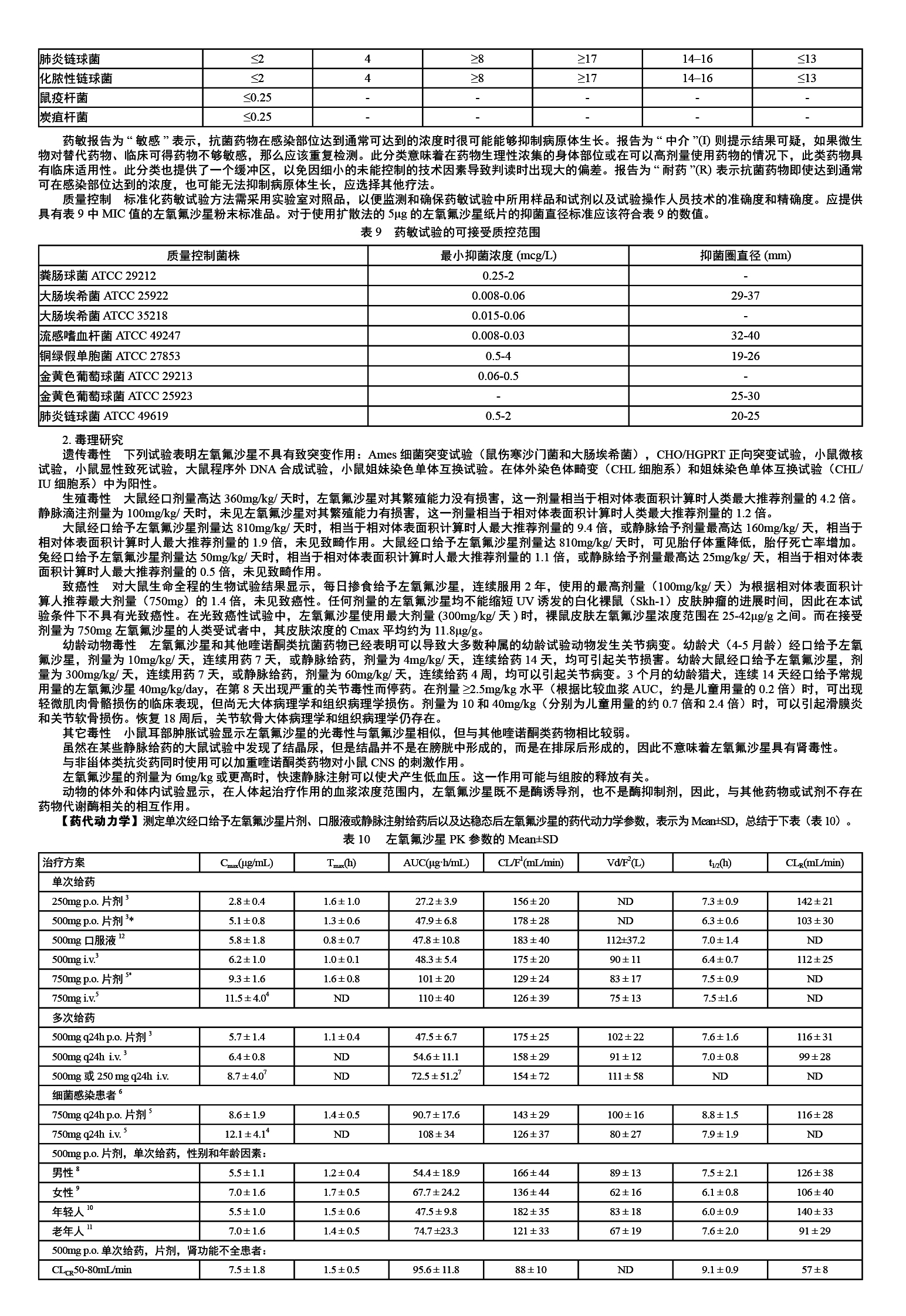 左氧氟沙星氯化钠注射液说明书7